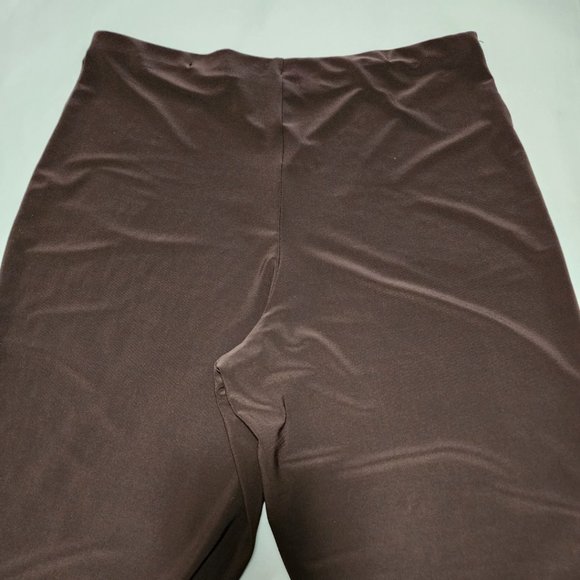 Sympli Maroon Stretch Knit High Rise Cuffed Ankle Pants - Picture 3 of 5